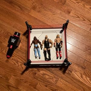 WWE bundle with action figures and WWE ring